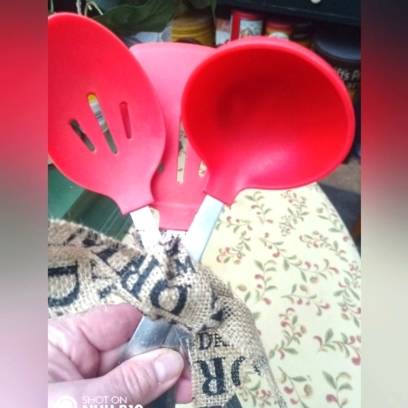 Set Of 3 Chef Mate Red Silicone Utensils With Stainless Steel Handles - Picture 2 of 5